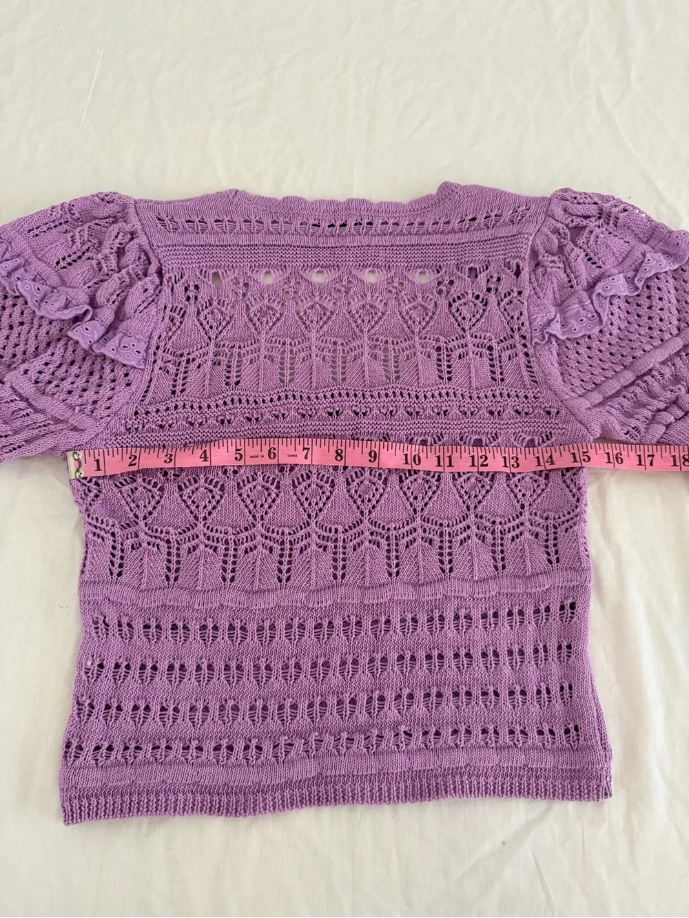 Zara Knit Crochet Crop Sweater